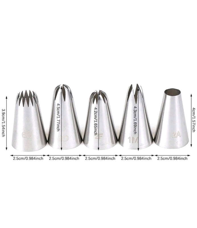 5Pc Nozzle Set 1M 2A 2D 2F 6B