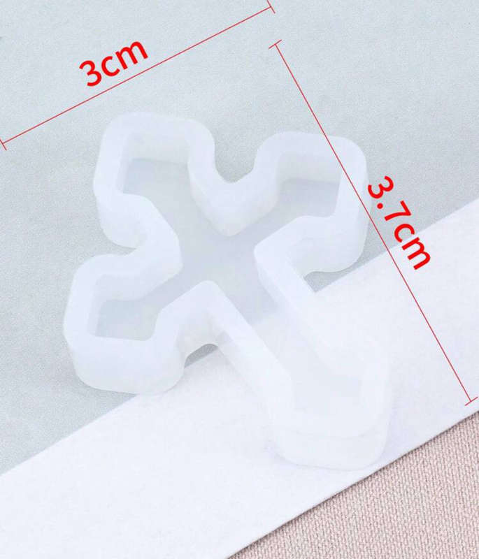 Small Cross soft silicone mould for resin