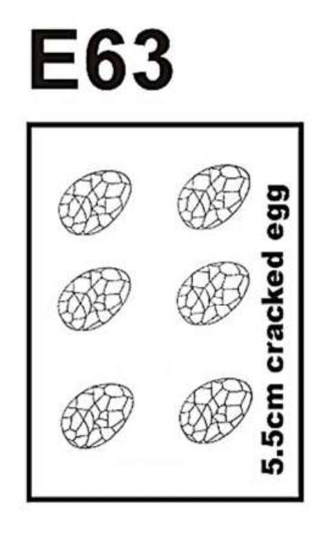 E63 Hard Plastic Chocolate Mould Easter Eggs