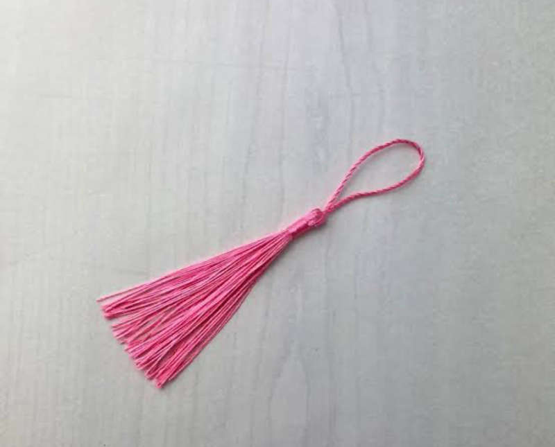 Bookmark Tassel 10pc Dark Pink 12cm
