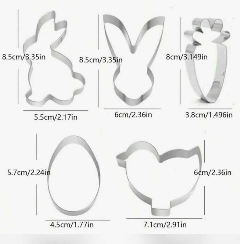 Metal Cookie Cutter Easter Set