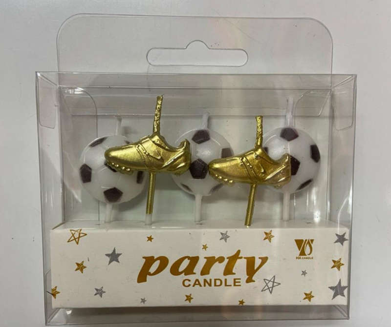5pc Soccer Candle Set