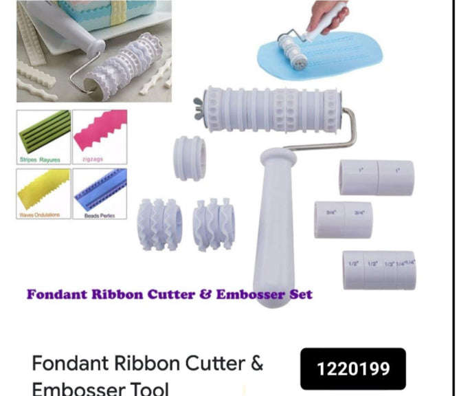 Fondant ribbon cutter roller