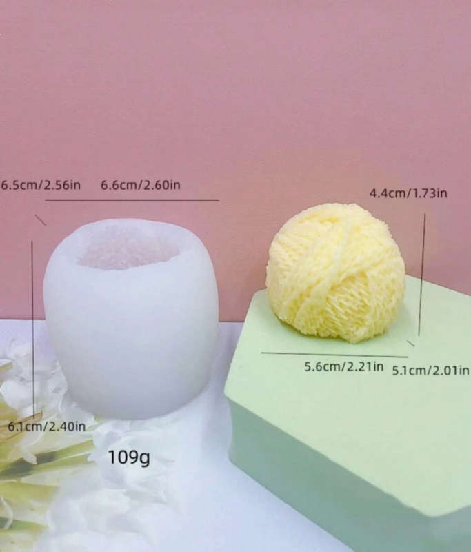 Silicone Fondant Mould 3D Yarn Ball