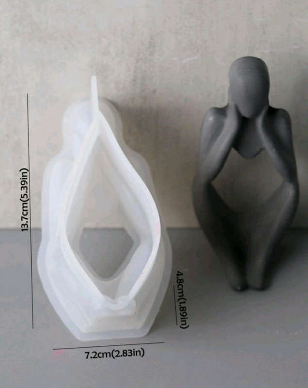 Silicone Mould Resin Abstract Thinker
