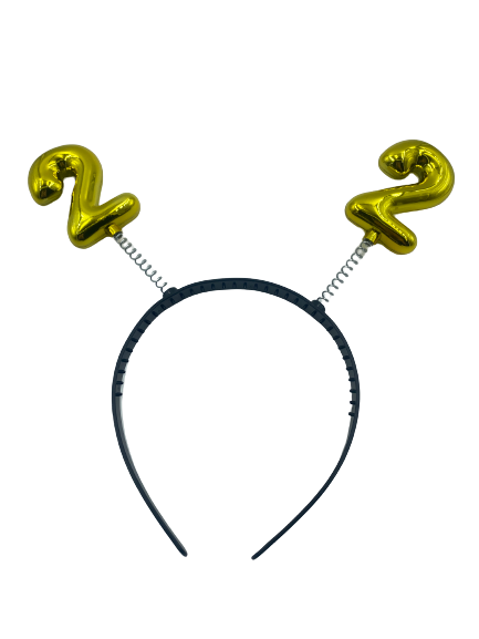 Nr.2 Aliceband With Number Gold