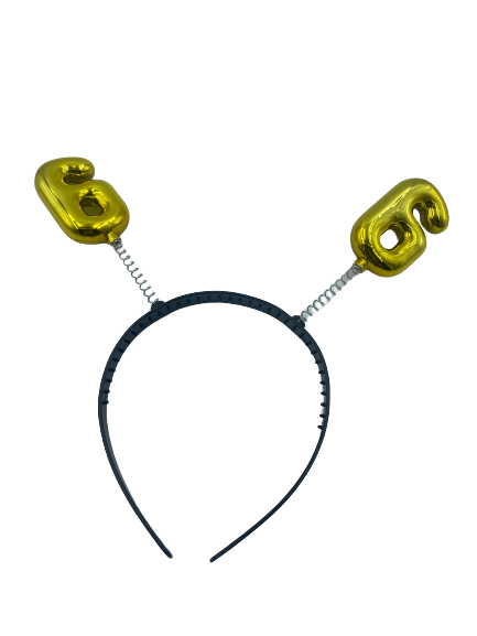 Nr.6 Aliceband With Number Gold