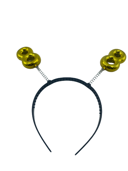Nr.8 Aliceband With Number Gold