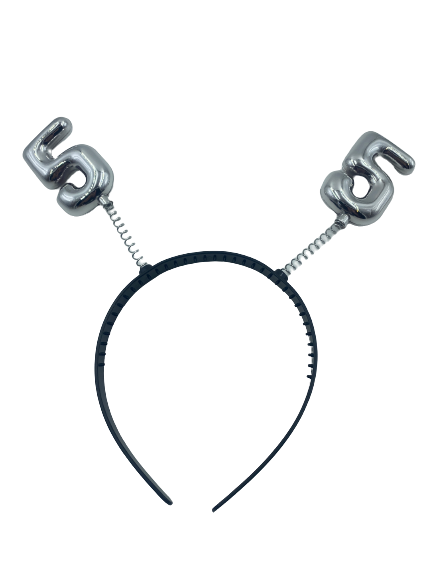 Nr.5 Aliceband With Number Silver
