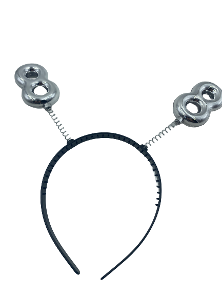 Nr.8 Aliceband With Number Silver