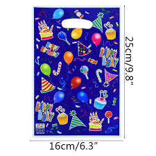 Party Loot Bags Blue Party 10pcs