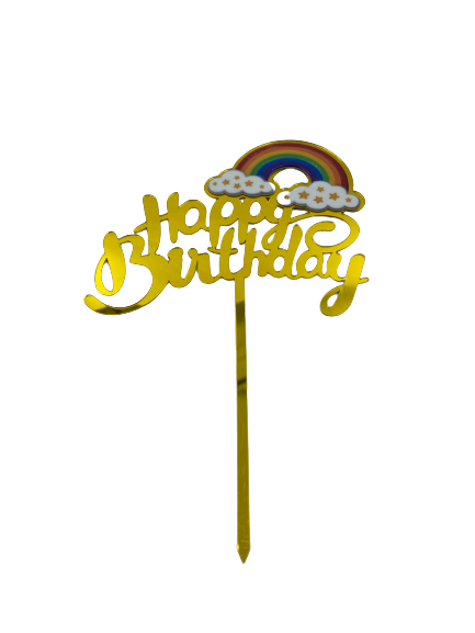 Nr379 Acrylic Cake Topper Rainbow