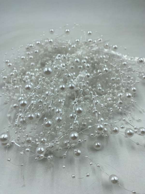 20pcs of 1m Pearl string White
