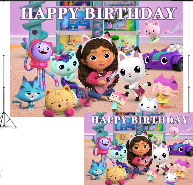 Cloth Party Backdrop 1mx1.5m Gabbys Doll House