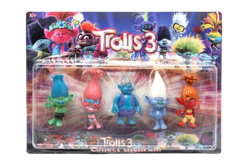 Troll Figurines 5 Piece Cake Topper Set