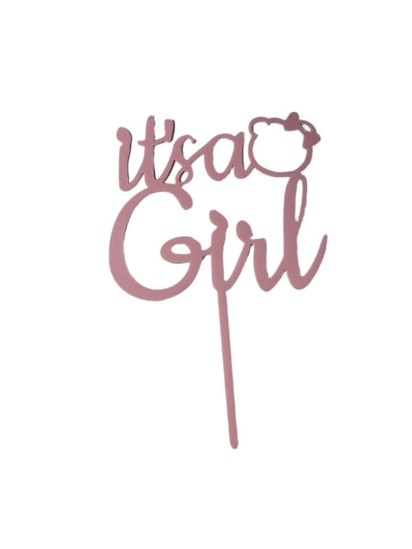 Nr448 Acrylic Cake Topper It's a Girl