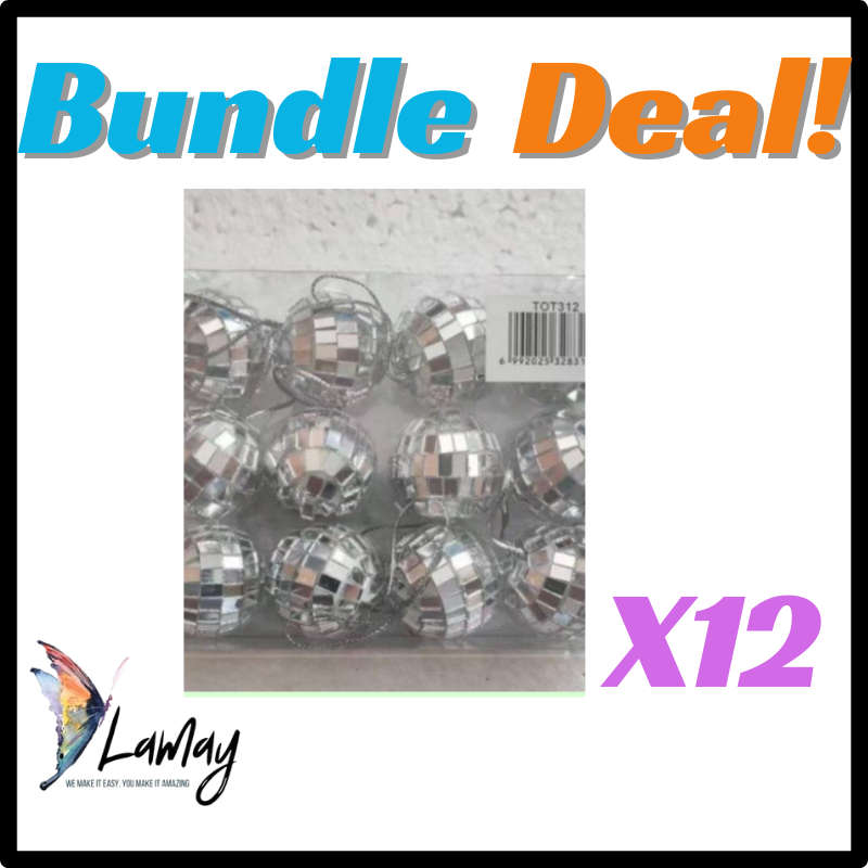 Bundle Deal Mirror Ball Cake Topper 3cm