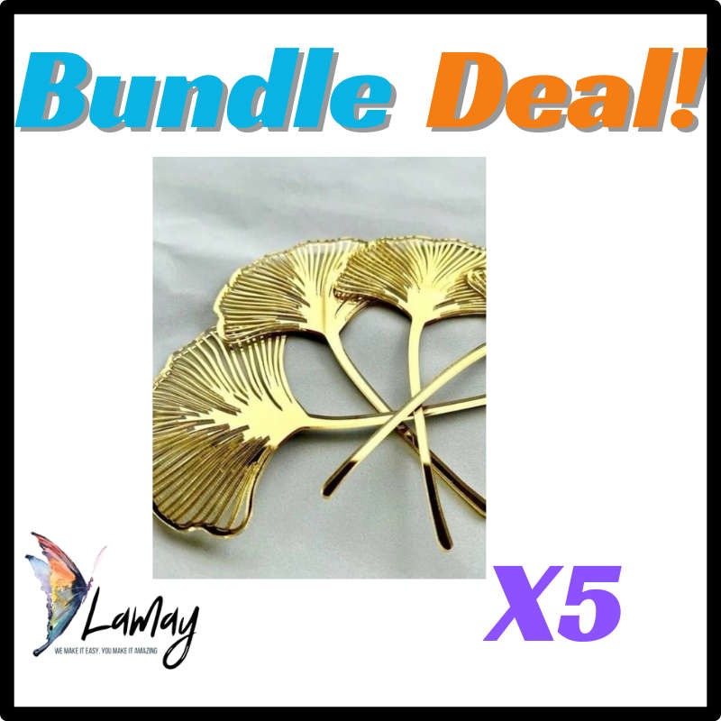 5pc Acrylic Cake Topper Ginkgo