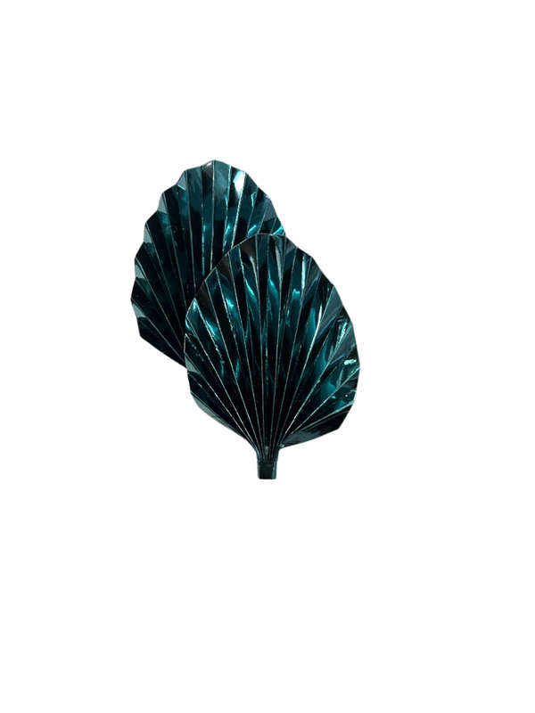 Paper Palm Leaf Cake Topper 2pc Green