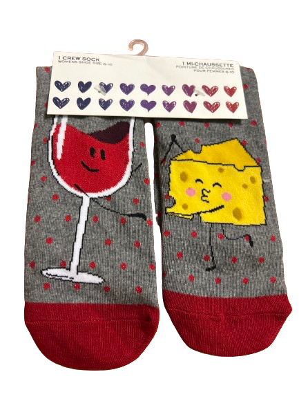 Wine and Cheese Socks