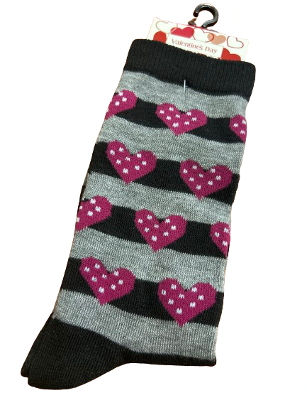 Love Heart Striped Socks