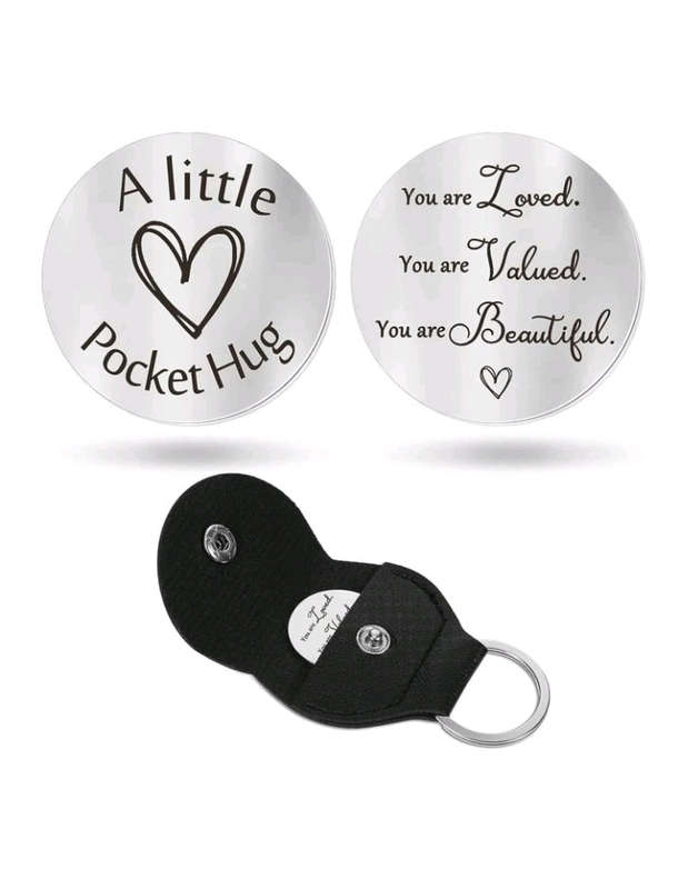 Stainless Steel Pocket Hug Token