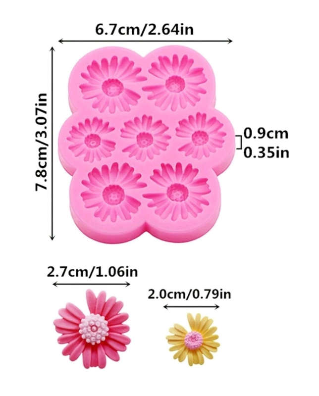 Silicone Mould Daisy Flower