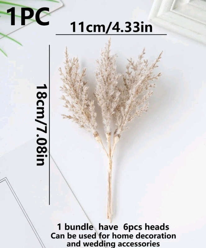 Cake Topper Artificial Reeds Grass Flower