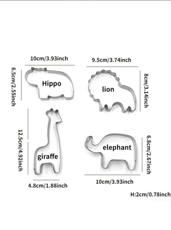 Metal Cookie Cutter  Wild Animals