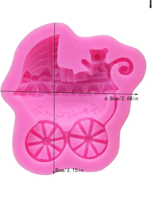 Silicone Mould Teddy Pram