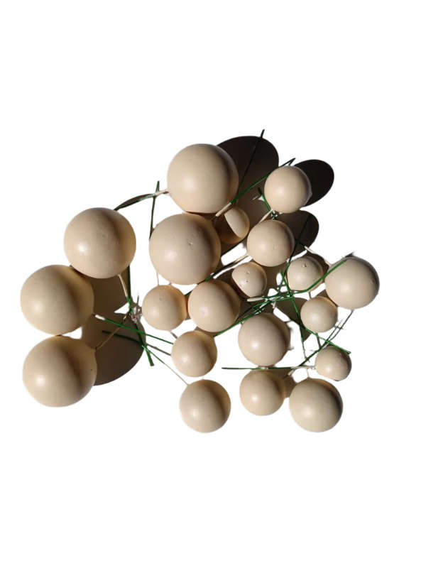 20pc White Whisper Cake Topper Polystyrene Faux Balls