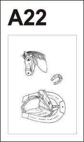 A22  Hard Plastic Chocolate Mould Horseshoe