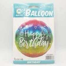 Happy Birthday With Diamonds Foil Ballo