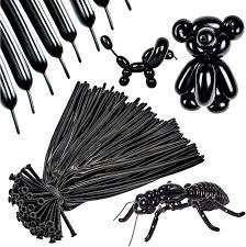 100pc Long Balloon Black