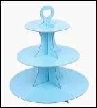 Baby Blue Cardboard Cupcake Plain