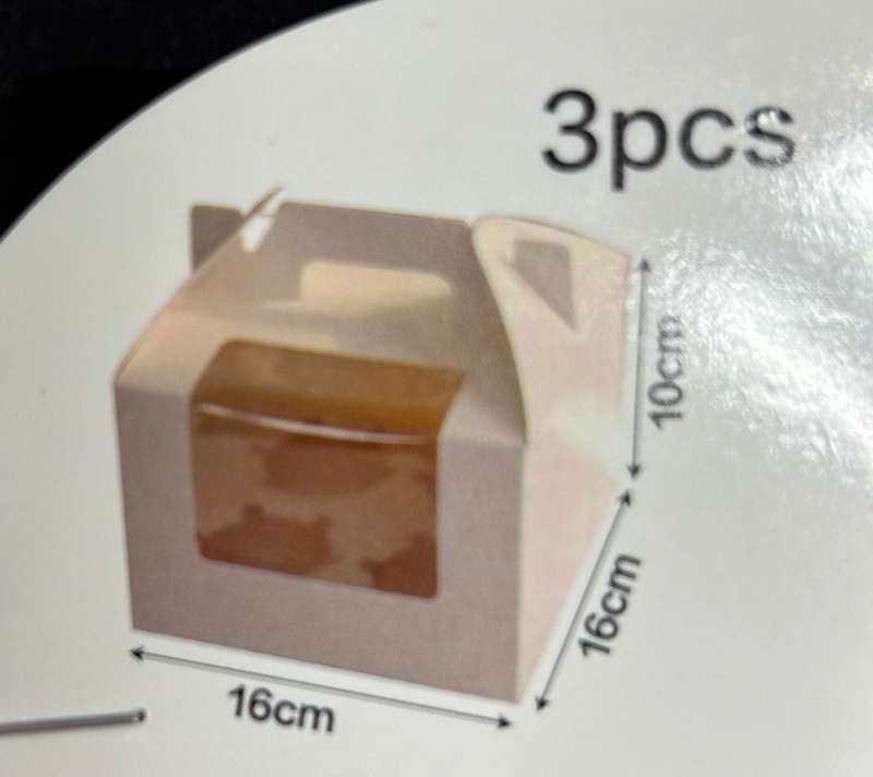 Cupcake Box Pink 4 Cavity