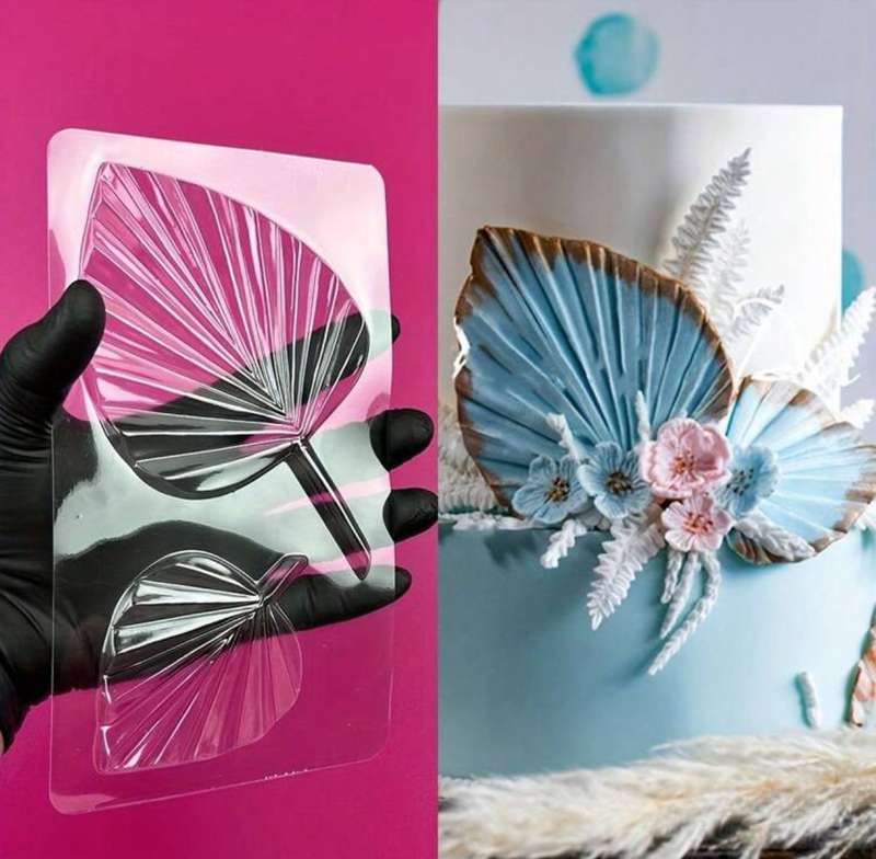 Hard Plastic Chocolate Mould  Palm Leaf