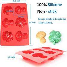 Silicone Mould Soap Clover and Mushroom