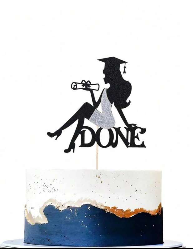 Cardboard Cake Topper Graduation
