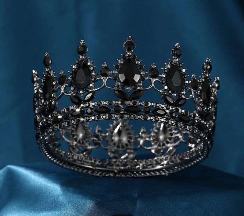 Small Diamante Black Tiara Perfect For Cake Topper