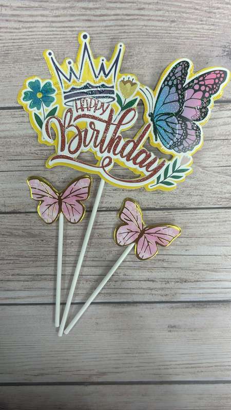 Cardboard Cake Topper Butterfly