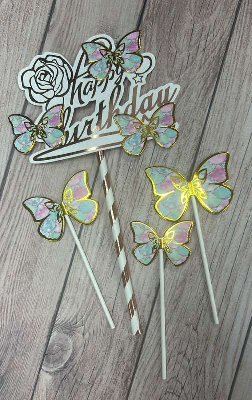 Cardboard Cake Topper Butterfly
