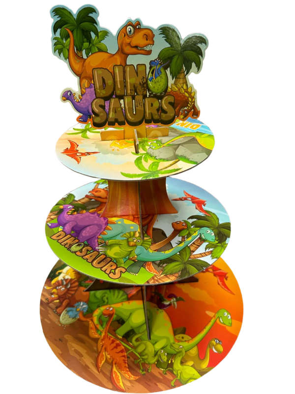 Cardboard Cupcake Stand Dinosaur