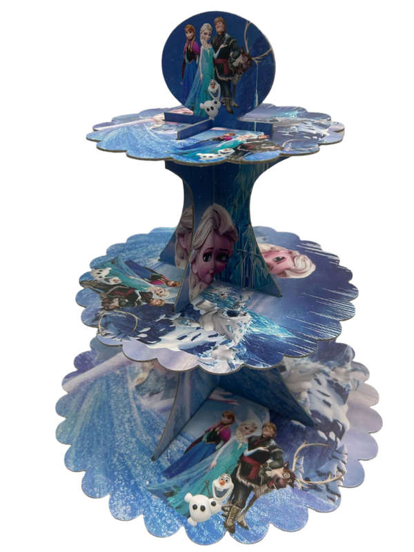 Cardboard 3 tier Cupcake Stand Frozen