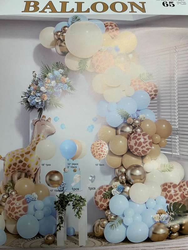 Balloon Arch Garland Giraffe 65pcs