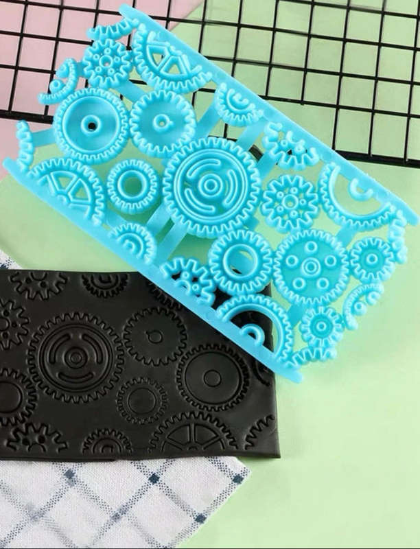 Nr5 Steampunk Gears Fondant Clay Embosser