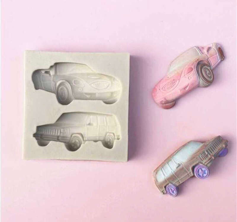 Classic cars fondant silicone mould, size of mould 7.5x6cm A