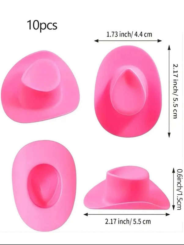 Plastic Cowboy Hats Cupcake Topper