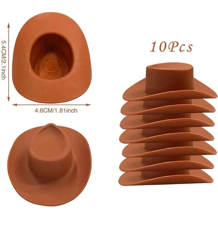 Plastic Cowboy Hats Cupcake Topper