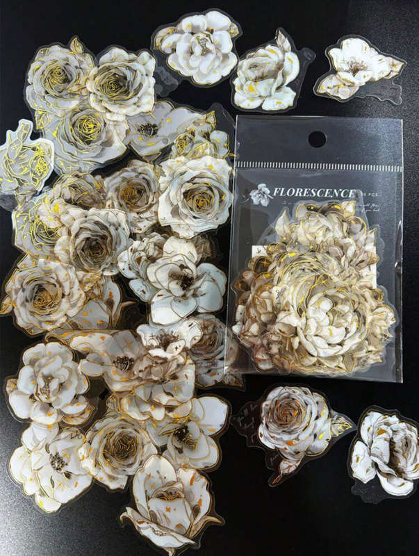 Rose Pattern Stickers 20pcs
